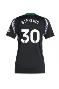 Arsenal Raheem Sterling #30 Voetbaltruitje Uit tenue Dames 2024-25 Korte Mouw